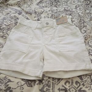 White Denim Shorts